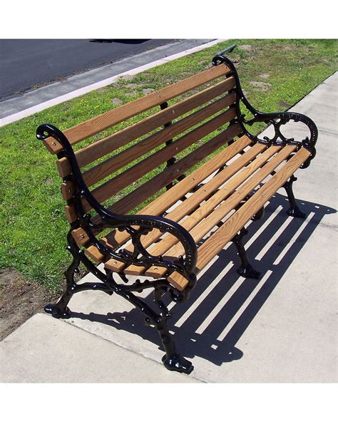 metal park bench frame